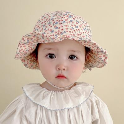 China Baby Sun Hat UV Protection Wide Brim Kids Bucket Hat Customized Summer Casual Sunshade for sale