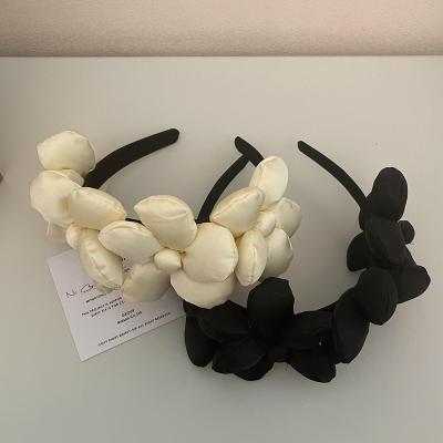 China Beautiful Sponge Hair Jewelry Flower Headband French Headband Hair Accessories Retro For Girls for sale