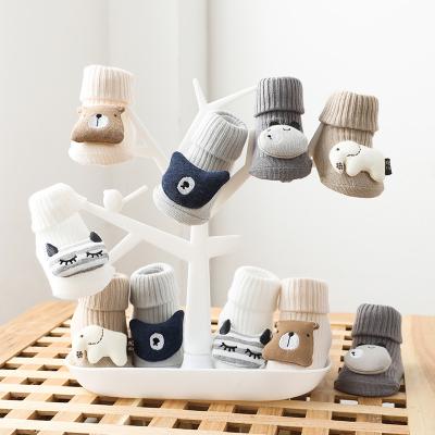 China YISAN A1836 Cute Sporty Winter Cartoon Accessories Baby Storing Cotton Household Kids Toddler Warm Knitted Anti-skid Floor Socks for sale