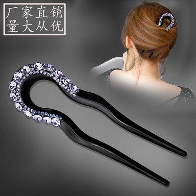 China Simple adult U-shaped headdress retro women's hair decoration hair comb insert comb lady hair stick hair accessories for sale