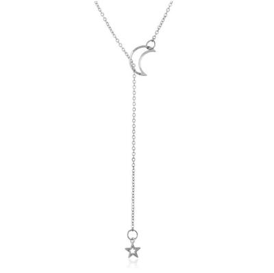 China Eco-freiendly fashion European and American simple chain clavicle necklace star moon fashion short necklace/ for sale