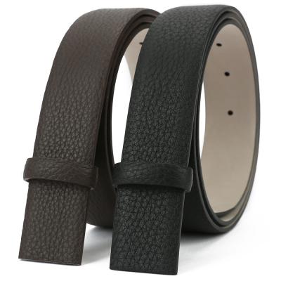 China The first layer whip new models without main belt in the body belt replacement young men's leather belt 34MM fashionable and flexible buckleless pants for sale