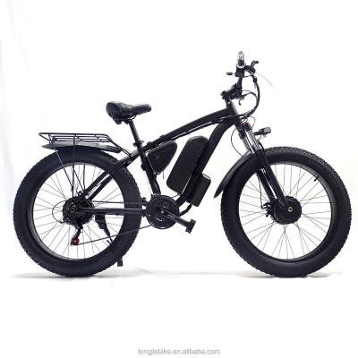 China Fat tire 26 aluminum alloy 500w 48v electric bike mountain e bike dual motor 20Ah battery electric controller for sale