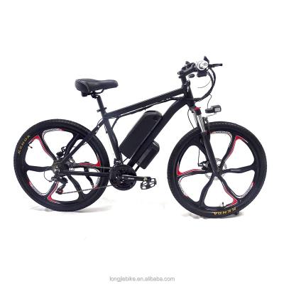 China Aluminum alloy 26 inch magnesium wheel bicycle frame 500w mountain bike cross country mountain bike 21speed 13Ah for sale