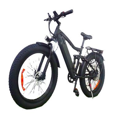 China Aluminum alloy 26*4.0 1000w 48v 17.5ah fat electric bike spoke mountain wheel 55km/h suspension full tire electric bike snow bike fat for sale