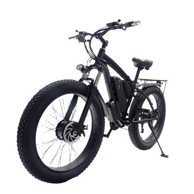 China Aluminum Alloy Dual Motors 500W *2 48v 20ah Battery 50km/h Fat Bike Spoke Wheel Aluminum Alloy Frame Fat Tire Electric Bike for sale