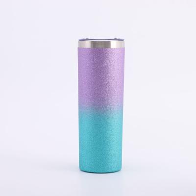 China Sustainable stainless steel mug tumbler double wall thermo cup customized logo straight copper bottle Car outdoor thermal coffee mug for sale