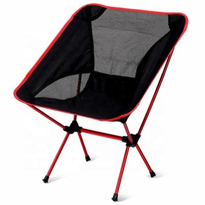 China Easy Folding outdoor Customized Lightweight Aluminum Oxford Quick Open Fishing Moon Chair Camping Folding Chair for sale