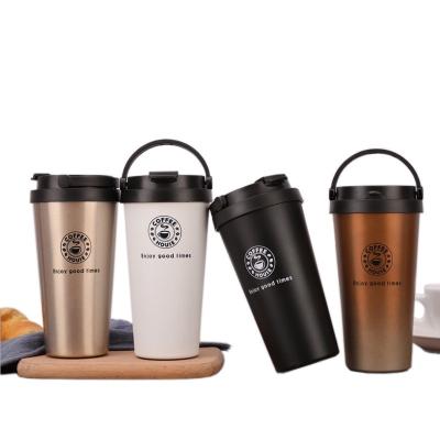 China Sustainable 304 stainless steel handheld coffee mug insulation cup portable car American style water cup for sale