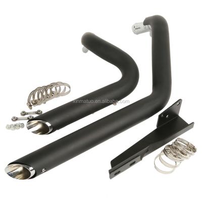 China XMT2906C10-B Motorcycle Black Staggered Shortshots Exhaust Pipes For Harley Sportster XL 883 2004-2013 XF2906C10-B for sale