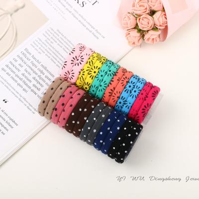 China Fashion 24 Pcs / Box 6.5cm Nylon Hair Scrunchies Elastic Ponytails For Women Elastic Hair Band for sale