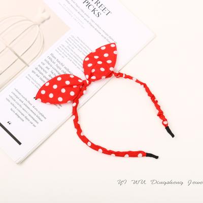 China Wholesale Grils Lady Polyester Rabbit Designs Headband Hair Accessories Kids Headband 12pcs/bag for sale