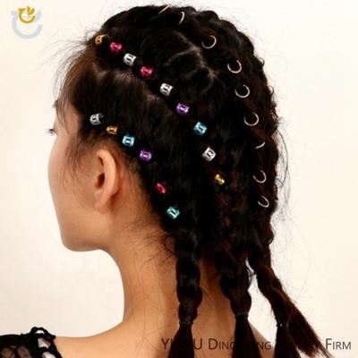 China Traceless 24pcs/bag Mix Color Hair Bands For Braids Hair Accessories Synthetic Hair Beads For Dreadlocks for sale