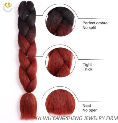 China 1pcs/bag Traceless Synthetic Fiber Super Elephant Braids Jumbo Hair Texture Braiding Two Color Series For Women for sale