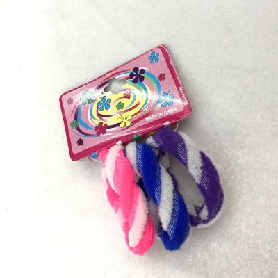 China Wholesale Traceless 30pcs/box Solid Nylon Towel Ring For Kids Hair Girls Turban Hair Band Elastic Hair Bands for sale