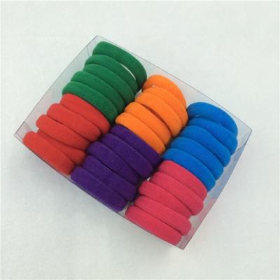 China 30pcs/box 5cm Fashionable Fashion Elastic Hair Band High Quality Polyester Hair Elastic Rope Good Quality for sale