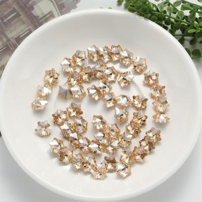 China Festival Holiday Finger Decoration 10X10MM 200 Pieces/bag Non Glass Crystal Rhinestone Nail Supplies Nail Art Hotfix Ice Flower Nail Charms for sale