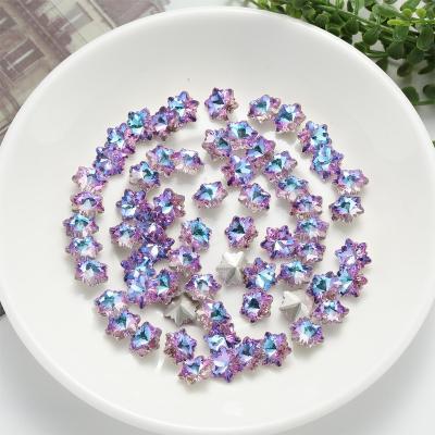 China 200 Pieces/bag Ice Crystal Diamond Rhinestone FlowerGlass Art Stone Ab Wholesale Not Hotfix Nail Festival Holiday Finger Decoration 10X10MM for sale