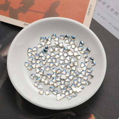 China High Quality Color Rhinestone Art Glass Flatback Heart Acrylic Crystal Nail Decorations ab Festival Holiday Finger Decoration 1440 Pieces/Bag for sale