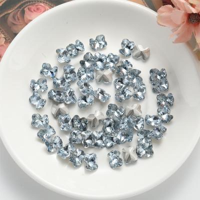 China 200 Pieces/bag Wholesale Festival Holiday Finger Decoration 8X10MM Fix Diamond Stone Flatback Glass Rhinestone Crystal Flatback Rhinestones Not Hot for sale