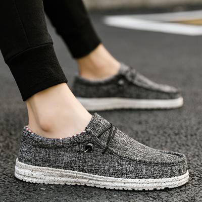 China Summer Slip Cushioning On Men's Canvas Shoes Solid Rubber Men's Casual Shoes Light Weight Waterproof Male Flat Casual Sneakers for sale