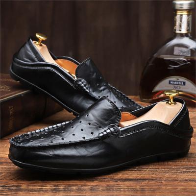 China Fashion Round Leather Men's Loafers Casual Shoes Leather Loafer Shoes Men Leisure Board Shoes Shoe for sale