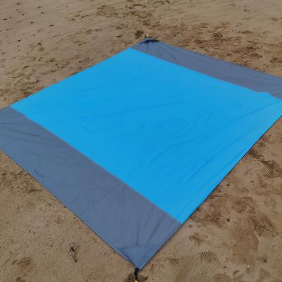 China Logo Custom Waterproof Portable Folding Mat Nylon Picnic Camping Beach Blanket Beach Mat Acceptable Oversize Sand Free for sale