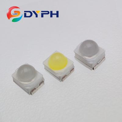 China Ultra Bright Car Lamp/Traffic Light/Truck Light 30 Degrees 45 Degrees 60 Degree Ball Head With Lens Yellow Red 595nm PLCC-2 3528 SMD Led Chip For Car Lamp for sale