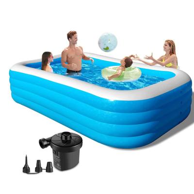 China High Quality Outdoor Swimming Pool With 3 Layers Large Inflatable Pump Accessories Inflatable Swimming Pool YC18 for sale