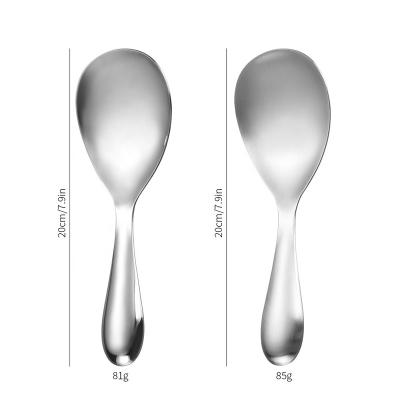 China Durable Outdoor Dining Household Stainless Steel Serving Spoon Food Spoon is Suitable for Dining Table for sale