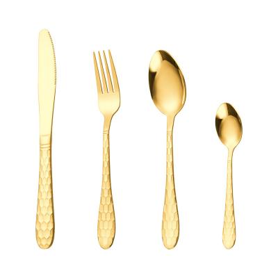 China Sustainable Stainless Steel Cutlery Set Elegant Spoon And Fork Dinner Cutlery Set 4 Pieces Spoon Fork Knife Cutlery for sale