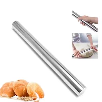 China Durable Stainless Steel Pin Surface Dough Pressing Household Dumpling Dough Noodle Training Cooking Tool Pin for sale