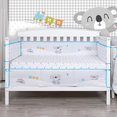 China Lovely Koala Theme Baby Crib Bumper Breathable 100% Cotton Baby Crib Bumpers for sale