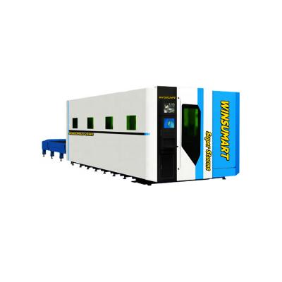 China Winsumart WIF13025HPE Factory OEM ODM Steel Sheet Structure Full-enclosed CNC Fiber Laser Creative Metal Cutting Machine For Building Field for sale