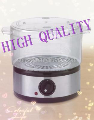 China Family Use Removable Stainless Steel Base 400w Electric Food Steamer With 60 Minute Timer for sale