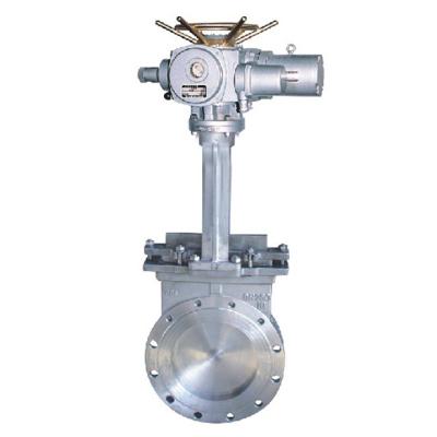 China General DN250 Carbon Steel Knife Electric Operated Gate Valve For PVC Pipes for sale