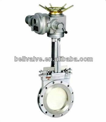 China -20~+650â „ ƒ Industrial Electric Trigger Knife Gate Valve for sale