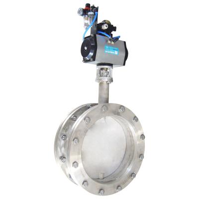 China General Bell Powder Flanged Butterfly Valve For Cement Butterfly Valves With Pneumatic Actuator for sale