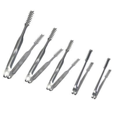 China Best Viable Selling 6 Inch Mini Stainless Steel Bar Beer Ice Tongs For Party Kitchen Bar Serving Stainless Steel Tongs for sale