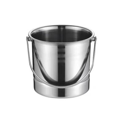 China Sustainable Bar Ice Bucket Cooler Insulated Double Walled Stainless Steel Ice Bucket for sale