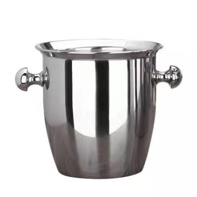 China Best Viable Double Wall Wine Ice Bucket Stainless Steel Champagne Insulated Ice Bucket for sale