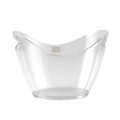 China 8L PC Ice Bucket Wine Cooler Plastic Viable Champagne Beer Holder For Bars Ice Bucket for sale