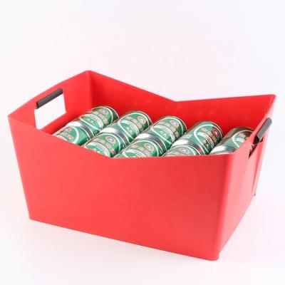 China V shaped plastic bucket stocked beer for beer bottles for sale