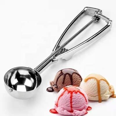 China 5PCS Stainless Steel Ice Cream Scoop Cookie Stocked Scoop With Trigger Release for sale