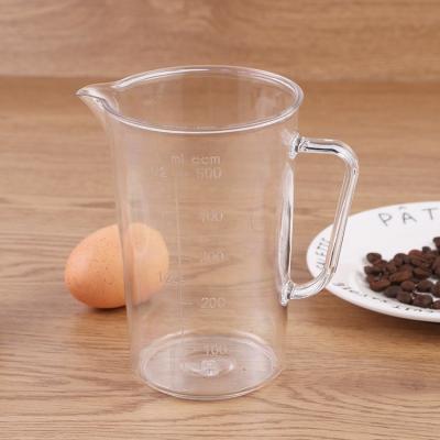 China 500ml PC Sustainable To Bake Clear Polycarbonate Plastic Measuring Cup Jug Measuring Cups for sale