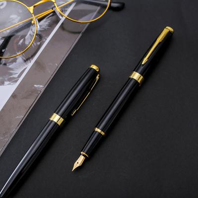 China Fluent Writing Newest Factory Price High Quality Custom Logo Pen Luxury Business Metal Fountain Pen for sale