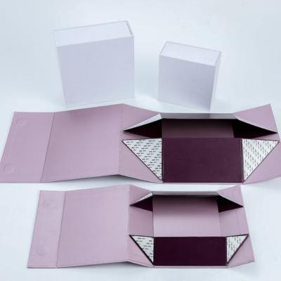 China Factory Handmade Magnetic Purple Boxes Logo Packaging Box Beauty Gift Custom For Product Luxury Boxes for sale