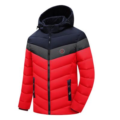 China Custom Made Waterproof Contrast Padded Men Winter Warm Bubble Coats Stripper Nylon Jacket Coat Plus Size Men's Jackets for sale