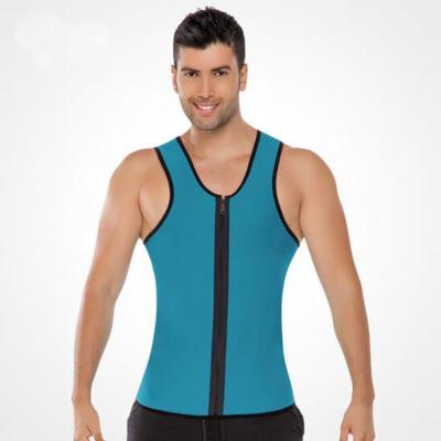 China 7009 Breathable Neoprene Body Shaper Body Shaper Zipper Sauna Sweat Tank Top Vest Summer Men Vest Summer OEM Adults For Men for sale