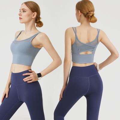 China Wholesale Breathable Quick Dry Sports Bra Popular Female Fitness Sports Bra Yoga Sportswear Padded Seamless Women Lift Up Leggings Set F for sale